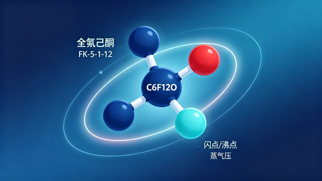 全氟己酮闪点/沸点/蒸气压特性示意图